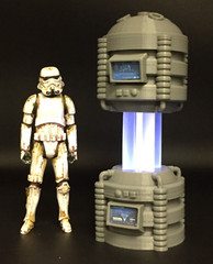 CUSTOM SCI FI POWER UNIT W/LIGHT for STAR WARS GI JOE DIORAMA 3.75 figure (C07)