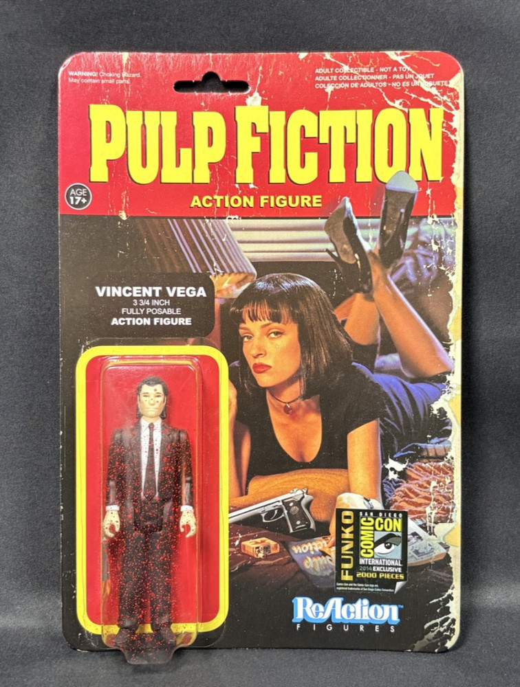 ReAction Pulp Fiction Bloody Edition Vincent Vega Action Figure Funko 2014 NEW