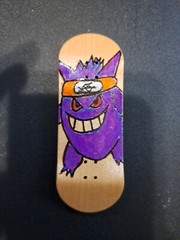 Hand Engraved Pokemon Gengar 34*100mm Pro Fingerboard Deck