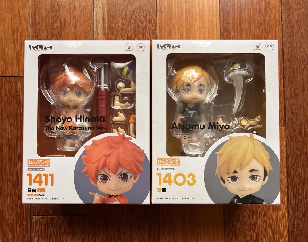 *NEW Authentic* Haikyu!! Hinata Shoyo Miya Atsumu Nendoroid Figure 1403 1411 GSC