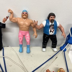 WWF 1985 Sling Em Fling Em Ring & Lot Of 12 Wrestling Figures, 1984 ~ 1986 VTG