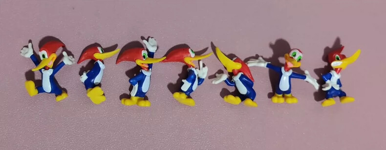 Woody Woodpecker DIY Mini Model Woody Figure Toy 7PCS/Set