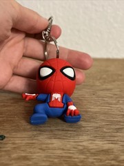 Spider Man Marvel Blue & Red Suit 2.5”Figure Silicone Rubber Keychain Toy