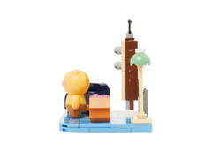 Kakao Friends Desk Mini Photo Brick Figure Choonsik Note Stand Office Organizer