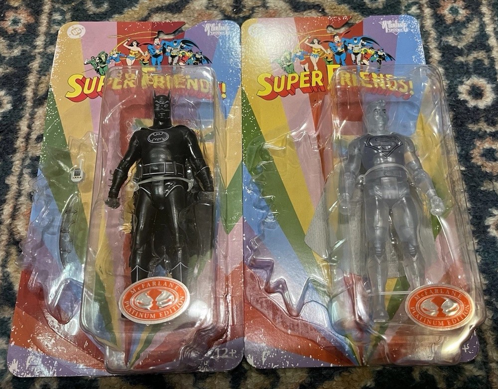 McFarlane DC Super Friends Crystallized Superman & Phantom Zone Batman Red Plays