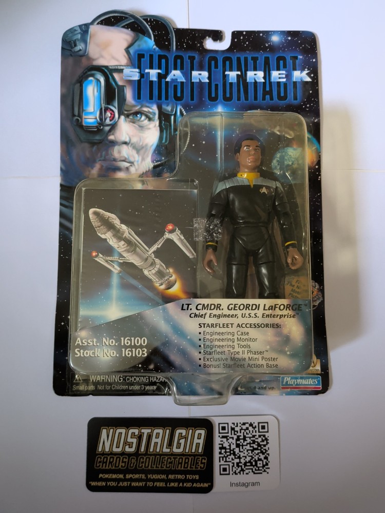 1996 Playmates STAR TREK First Contact Lt. CMDR. Geordie LaForge Chief Engineer