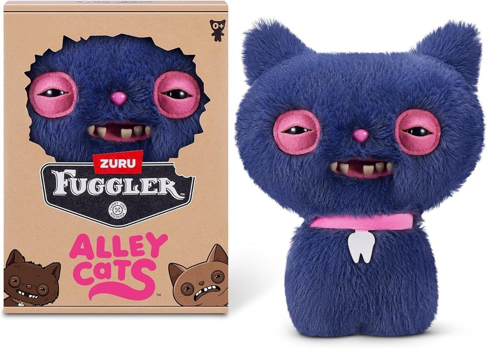 Fuggler 🐱 Alley Cats CHEEZEE (Blue) 🐱 NEW 9″ Fast Free Ship! Funny! Ugly! Cute