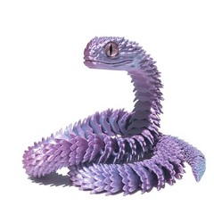 60cm 3d Printed Snake Movable Joint Simulation Figures Newyear Decoration Big