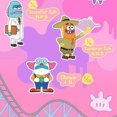 Authentic Bikini Bottom Buddies Series 2 Blind Box Plush Keychain Figures Toy