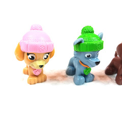 Paw Patrol Snow Rescue Arctic Pups Winter Beanie Hats 2″ Mini Figures Lot of 5