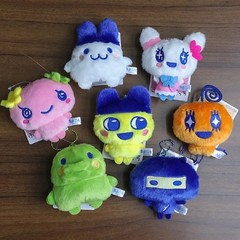 Hot Tamagotchi Anime Mametchi Plush Doll Keychain Kawaii Mimitchi Bag Pendant