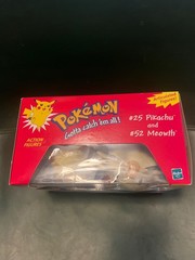 Hasbro 1999 Pokemon Articulated Figures #25 Pikachu & #52 Meowth Action Figures