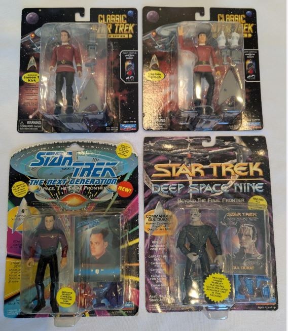 Star Trek Action Figure Set (Kirk, Spock, Q, Dukat) – FREE SHIPPING