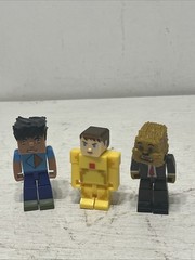 Lot of 3 Minecraft Tube Heroes Action Figure Vikstar123 Jazwares 3″ Steve +2