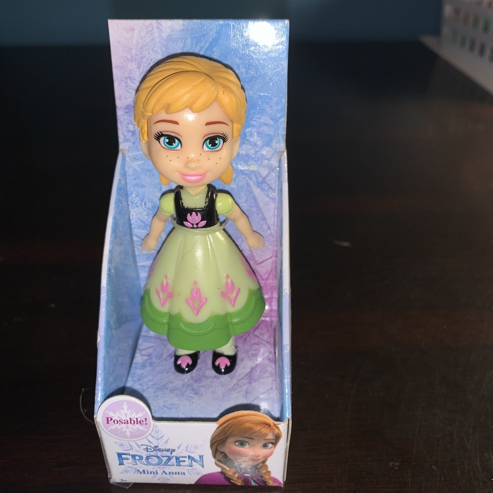 Mini Toddler Frozen Fever Anna Disney Jakks Pacific 3.5″ Figure Doll Toy