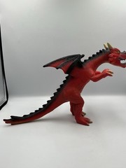 Fantasy Dragon 18” Long Red Orange 2018 Polyester Material Toys R Us Rare SEE