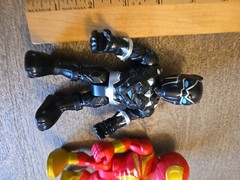 Hasbro Playskool Heroes Captain America, Black Panther, Red Gold Spiderman See