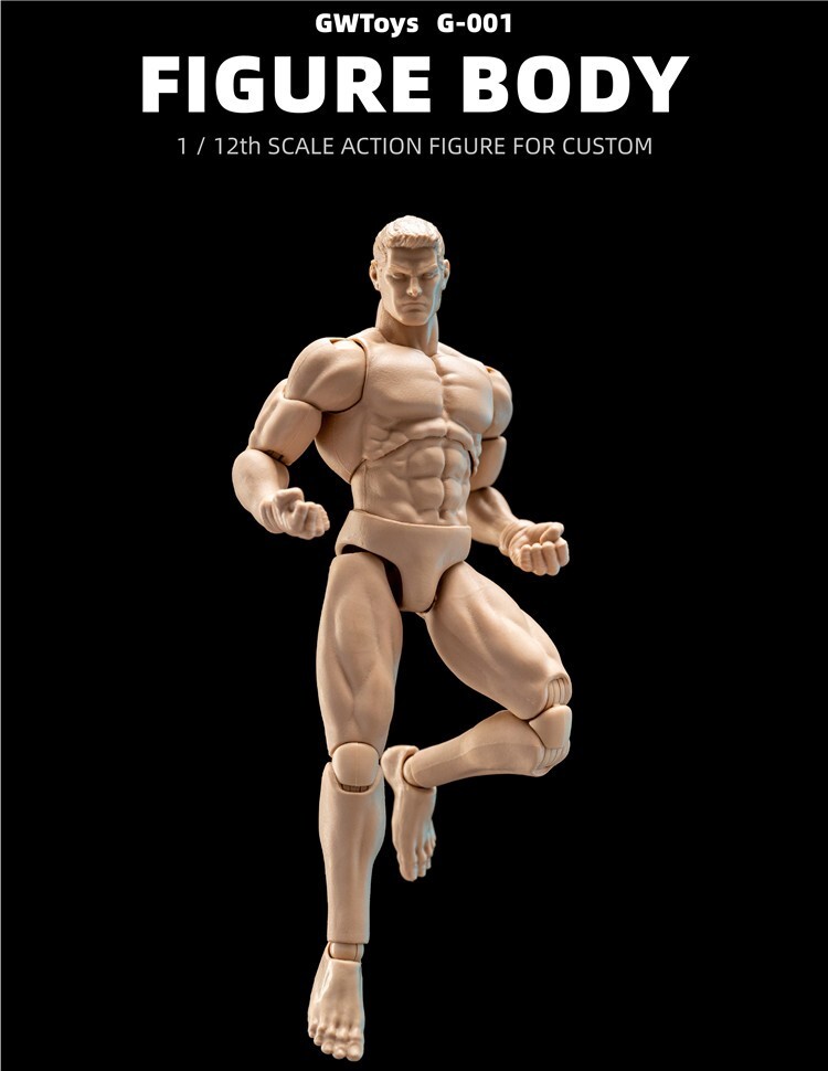 GWToys G001 1/12 Male Zero Body Flexible Strong Muscule Body 6″ Action Figure