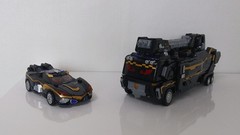 Metal Cardbot W Grand Blue Leon Dark Edition Blaion Bluecop Transforming Robot