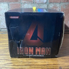 Iron Man Mark VII Headgear 1:1 Helmet LED Eyes Silver CG7248 Wearable New in Box