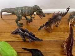 Lot of 15 Dinosaurs Action Figures Assorted Sizes and Brands