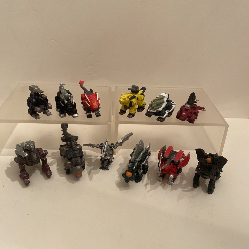 Lot of 12 Zoids Mini Figures 2000’s Battle Champions Tomy – See Description