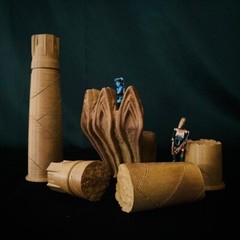 Geonosis Balcony and Pillar Diorama for 3.75 in (1:18) Figure