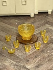 1:24 1950 Dollhouse Diorama Hostess Inspired by Marx with punch bowl set