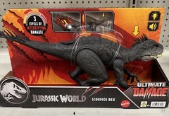 NEW Jurassic World Ultimate Damage Scorpios Rex Mattel Intensifying Damage RARE