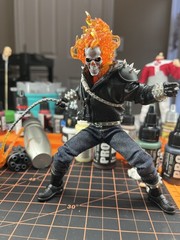 CUSTOM (PAINTED) ML Ghost Rider penance Headsculpt (READ DESCRIPTION)