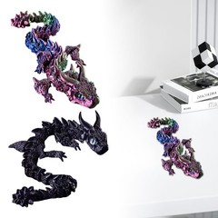 3D Printed Dragon with Wings, 3D Dragon Articulated Winged Dragon for Home CW