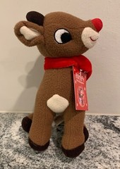 9 1/2″ 50 Years Rudolph The Red Nosed Reindeer Scarf Logo Soft Plush Dandee NWT