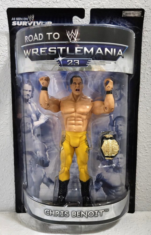 WWE Chris Benoit Road To Wrestlemania 23 Figure Jakks Pacific MINT Package Belt