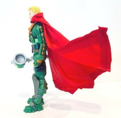 SU-375-SUP: 1/18 scale Red Wired cape for 3.75″ action figures (No Figure)