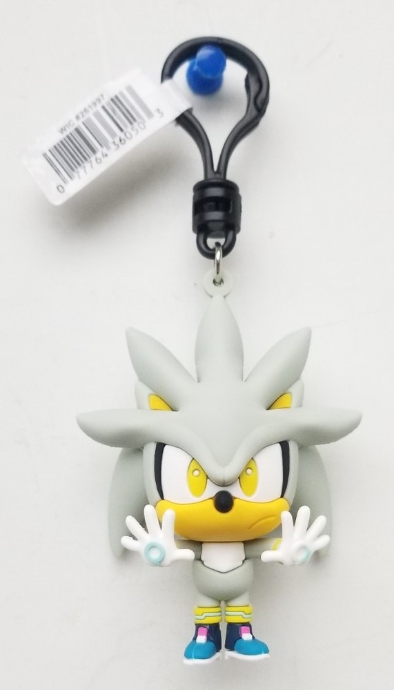 Loose 2024 Monogram 3″ Sonic The Hedgehog S.2 “Silver” 3D Figural Bag Clip READ