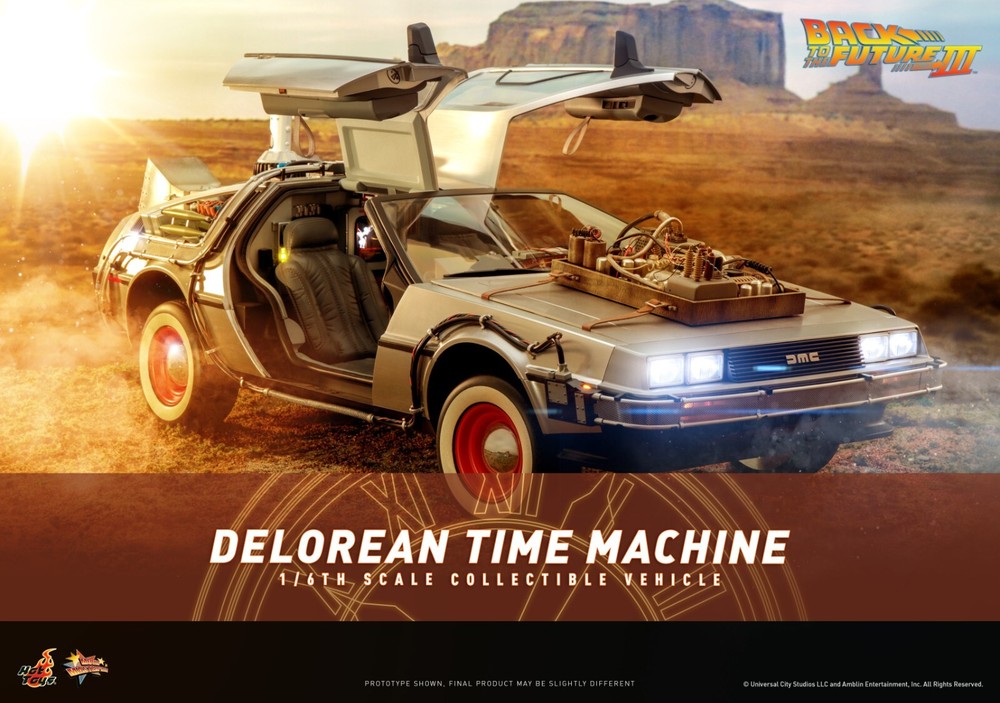 Hot Toys Delorean Back To The Future 3 III Time Machine 1/6 Scale Vehicle