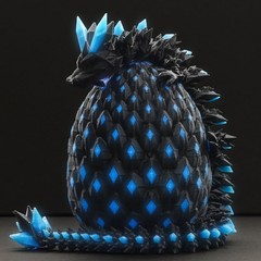 3D Printed Dragon Egg Toy with Glow in The Dark, Articulated Easter 3D Printe…