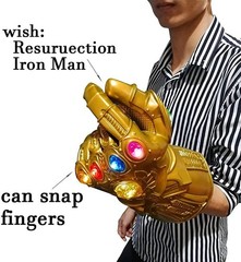 Thanos Infinity War Gauntlet w/LED Light Glove For Kid Size Avengers Costume Toy