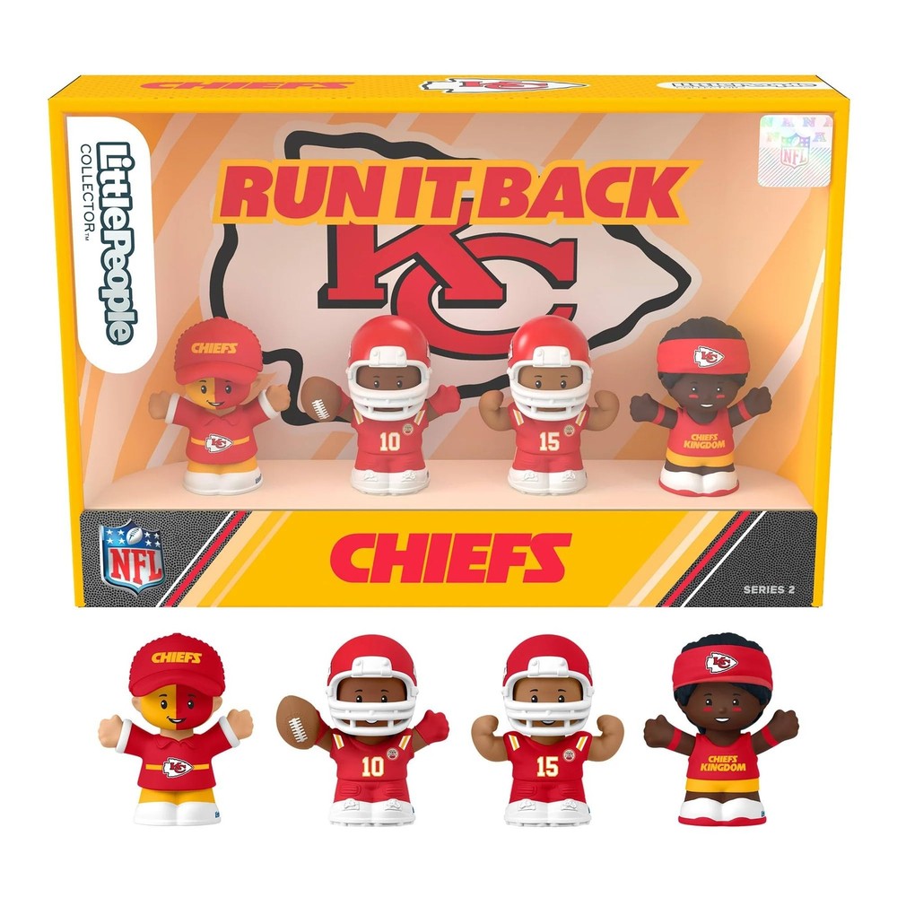 Little People NFL 4 Piece Collector Figure Box Team Set, Team Colors, One Size (