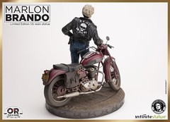 Infinite Statue Marlon Brando with Bike from The Wild One 1/6 Scale Statue New