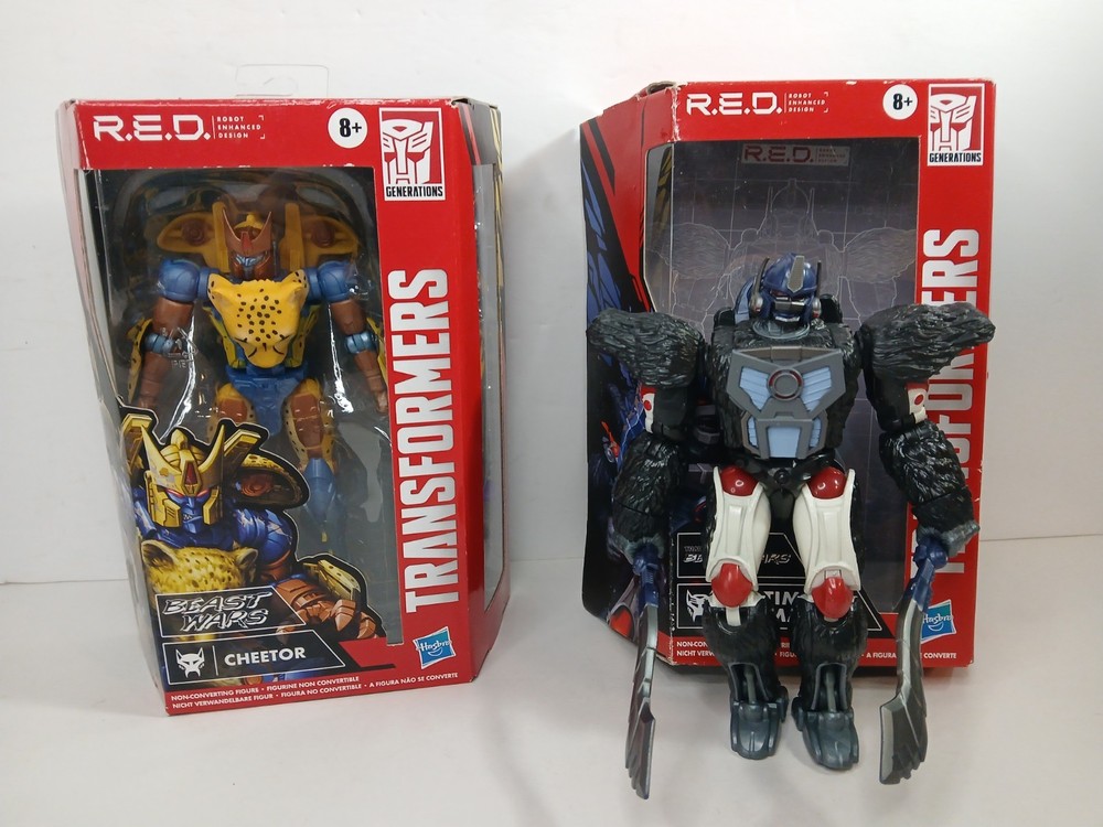 Transformers Beast Wars R.E.D. Cheetor (New) Optimus Primal (Open)