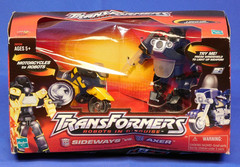 TRANSFORMERS RID SIDEWAYS VS AXER 2001 SEALED IN ROUGH BOX HASBRO