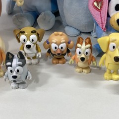 Bluey and Friends Family Figures And Plush Lot of 23 Items. Clean. Smoke Free.