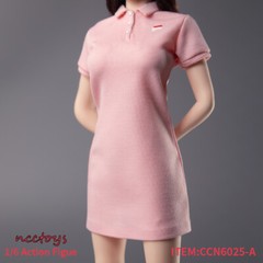 1/6 sport pink polo dress for 12″ female figure phicen hot toys worldbox ❶USA❶