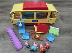 Peppa Pig Transforming Camper Van RV Playset w/ Sounds Tested – 99% Complete Set