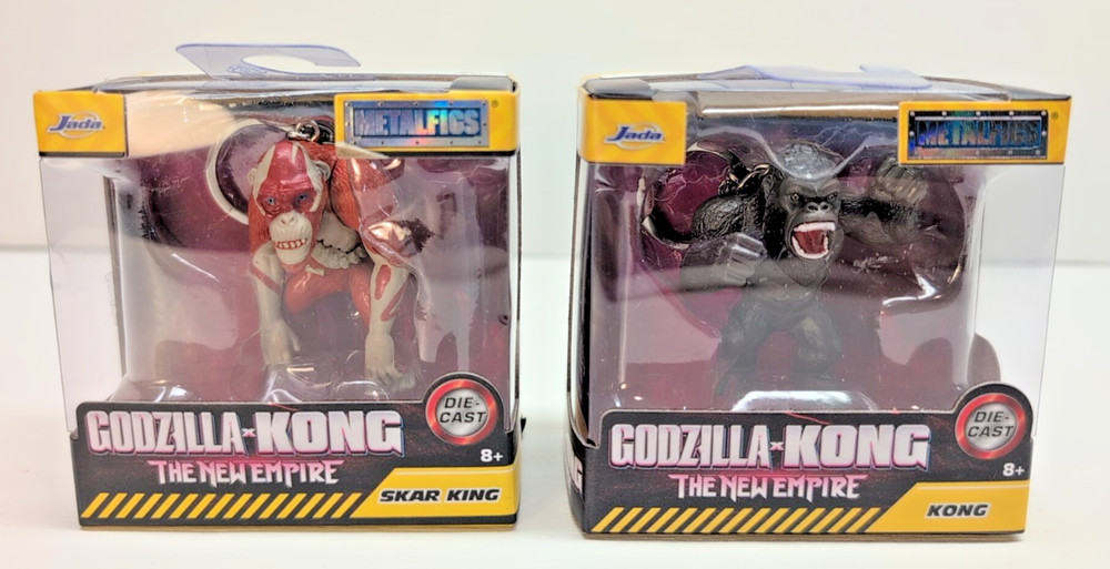 NEW! SET OF 2: KONG & SKAR KING KEYCHAIN Godzilla x Kong Metal 2.5” DIE CAST