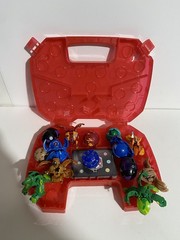 Lot of 14 Vintage Bakugan Figures in Carry Case Used and Played with Toys