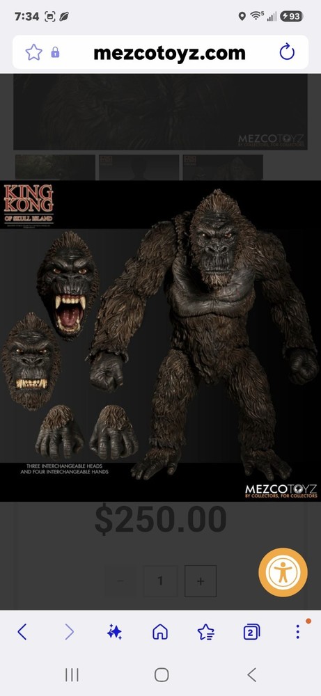Mezco Ultimate King Kong 18 Inch Figure Sealed Never Removed