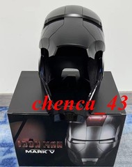 US!!! AUTOKING Iron Man MK5 1:1 Helmet Wearable Voice-control Black Mask Cosplay