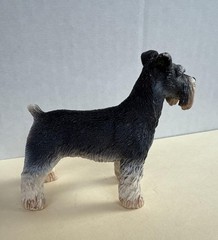 SAFARI LTD 2008 Schnauzer PVC Toy Figure Dollhouse 1:12 Vintage